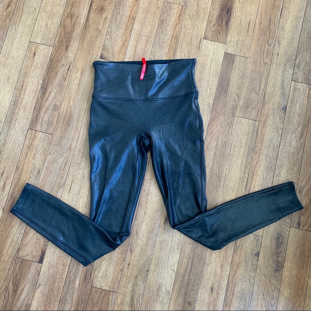 Spanx Faux Leather Leggings, Size M
